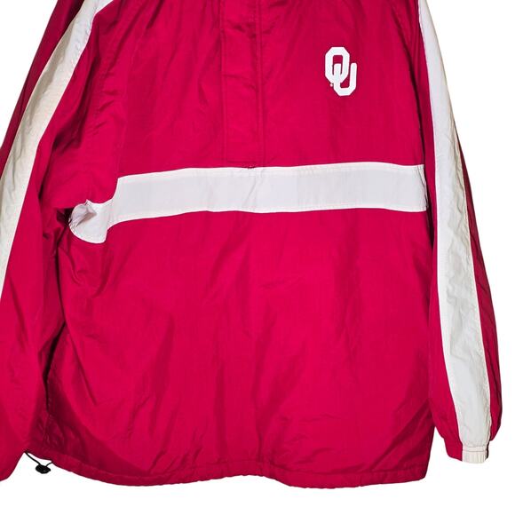 Vintage Ncaa OU Oklahoma Sooners College Football Pullover 1/4 Zip Jacket Large - Picture 3 of 9